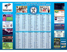 Calendrier Taekwondo