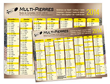 Calendrier Multipierres